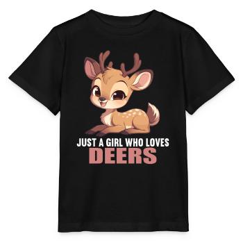 Hirsche Hirsch - Stanley/Stella Kinder T-Shirt MINI CREATOR  - Schwarz - Vorne - Mikhail (115cm)