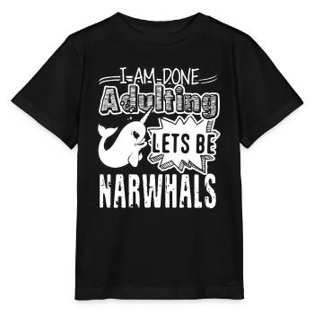Narwhal Lets Be Narwhals - Stanley/Stella MINI CREATOR Kids’ T-Shirt - black - Front - Mikhail (115cm)