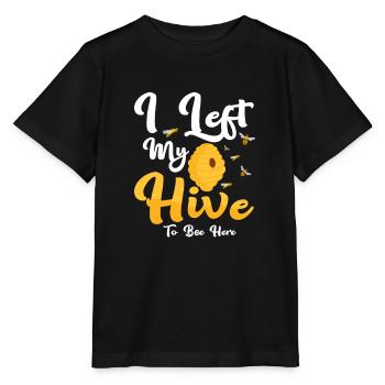 I Left My Hive To Bee Here Beekeeper ApiaristBeeke - Stanley/Stella Kinder T-Shirt MINI CREATOR  - Schwarz - Vorne - Mikhail (115cm)