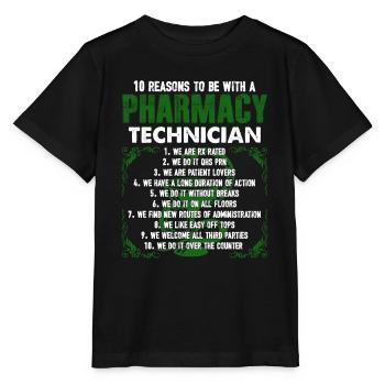 10 Reasons To Be With A Pharmacy Technician - Stanley/Stella MINI CREATOR Kids’ T-Shirt - black - Front - Mikhail (115cm)