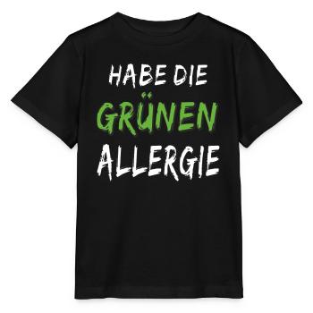 GRÜN HABE DIE GRÜNEN ALLERGIE - Stanley/Stella Kinder T-Shirt MINI CREATOR  - Schwarz - Vorne - Mikhail (115cm)