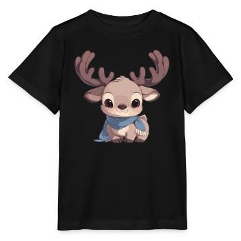 Elche Elch - Stanley/Stella Kinder T-Shirt MINI CREATOR  - Schwarz - Vorne - Mikhail (115cm)
