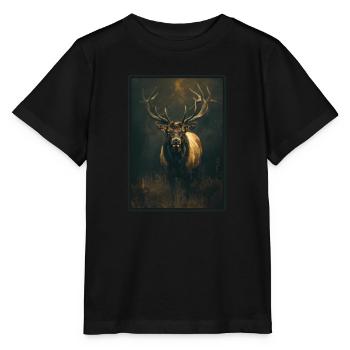 Elche Elch - Stanley/Stella Kinder T-Shirt MINI CREATOR  - Schwarz - Vorne - Mikhail (115cm)