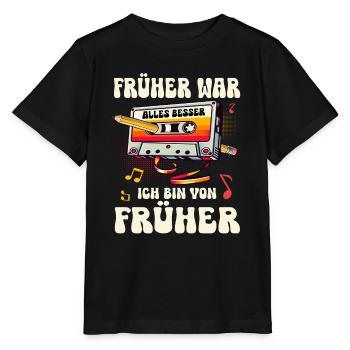 Cassettes Lecteur Mixtape Musique des années 80 Vintage - T-shirt bio MINI CREATOR Stanley/Stella Enfant - noir - Devant - Mikhail (115cm)