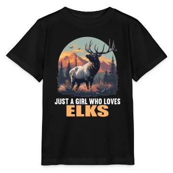 Elche Elch - Stanley/Stella Kinder T-Shirt MINI CREATOR  - Schwarz - Vorne - Mikhail (115cm)