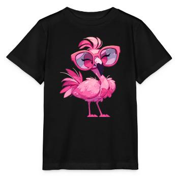 Flamingos Flamingo - Stanley/Stella MINI CREATOR Kids’ T-Shirt - black - Front - Mikhail (115cm)