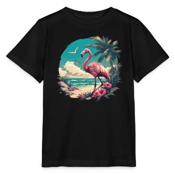 Flamingos Flamingo - Stanley/Stella MINI CREATOR Kids’ T-Shirt - black - Front - Mikhail (115cm)