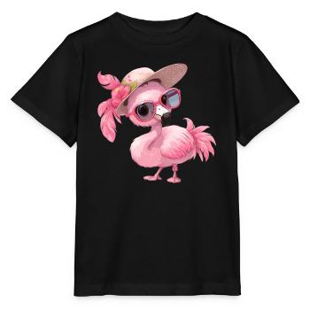 Flamingos Flamingo - Stanley/Stella MINI CREATOR Kids’ T-Shirt - black - Front - Mikhail (115cm)