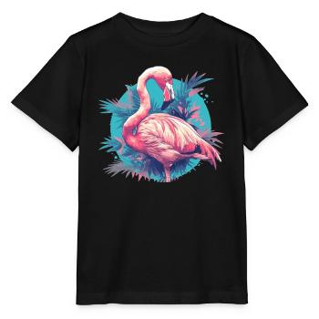 Flamingos Flamingo - Stanley/Stella MINI CREATOR Kids’ T-Shirt - black - Front - Mikhail (115cm)