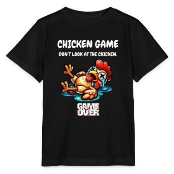 Chicken Game - Dont look at the Chicken Game Over - Stanley/Stella Kinder T-Shirt MINI CREATOR  - Schwarz - Vorne - Mikhail (115cm)