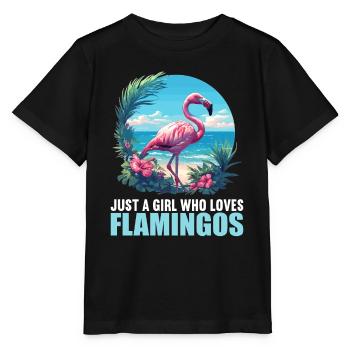 Flamingos Flamingo - Stanley/Stella MINI CREATOR Kids’ T-Shirt - black - Front - Mikhail (115cm)