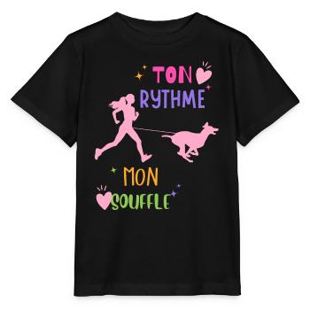 Canicross femme complicité chien sports canins - T-shirt bio MINI CREATOR Stanley/Stella Enfant - noir - Devant - Mikhail (115cm)
