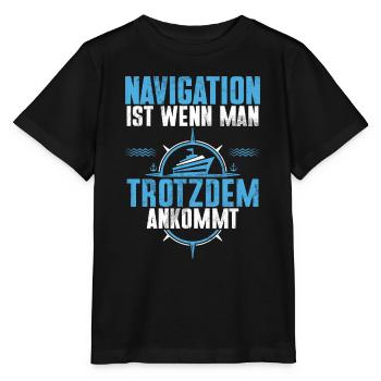 Capitaine à voile Dire bateau Voilier Capitaine - T-shirt bio MINI CREATOR Stanley/Stella Enfant - noir - Devant - Mikhail (115cm)