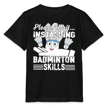 Please Wait Installing Badminton - Stanley/Stella MINI CREATOR Kids’ T-Shirt - black - Front - Mikhail (115cm)