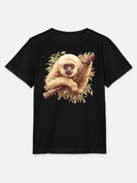Gibbons Gibbon - Stanley/Stella Kinder T-Shirt MINI CREATOR - Schwarz