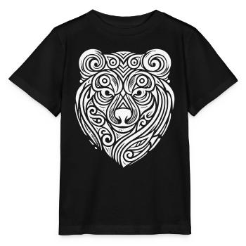Bär Tribal - Stanley/Stella Kinder T-Shirt MINI CREATOR  - Schwarz - Vorne - Mikhail (115cm)
