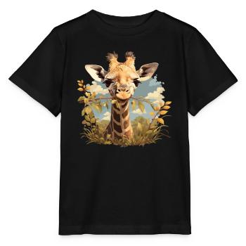 Giraffes Giraffe - Stanley/Stella MINI CREATOR Kids’ T-Shirt - black - Front - Mikhail (115cm)