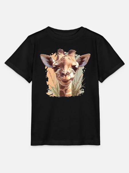 Giraffen Giraffe - Stanley/Stella Kinder T-Shirt MINI CREATOR - Schwarz