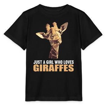 Giraffes Giraffe - Stanley/Stella MINI CREATOR Kids’ T-Shirt - black - Front - Mikhail (115cm)