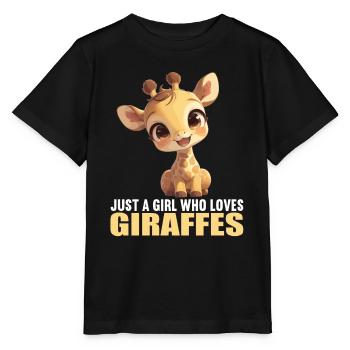 Giraffes Giraffe - Stanley/Stella MINI CREATOR Kids’ T-Shirt - black - Front - Mikhail (115cm)