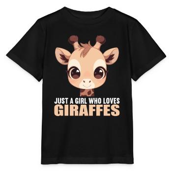 Giraffes Giraffe - Stanley/Stella MINI CREATOR Kids’ T-Shirt - black - Front - Mikhail (115cm)