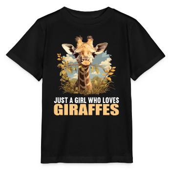 Giraffes Giraffe - Stanley/Stella MINI CREATOR Kids’ T-Shirt - black - Front - Mikhail (115cm)