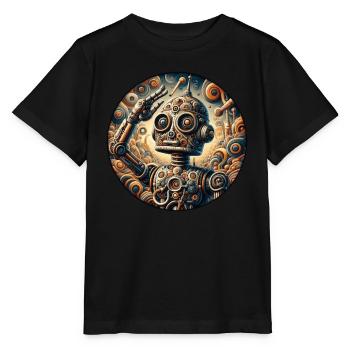 Robot, Boy, Child, Salute, Science - Stanley/Stella MINI CREATOR Kids’ T-Shirt - black - Front - Mikhail (115cm)