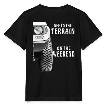 AUTO OFF TO THE TERRAIN ON THE WEEKEND - Stanley/Stella MINI CREATOR Kids’ T-Shirt - black - Front - Mikhail (115cm)