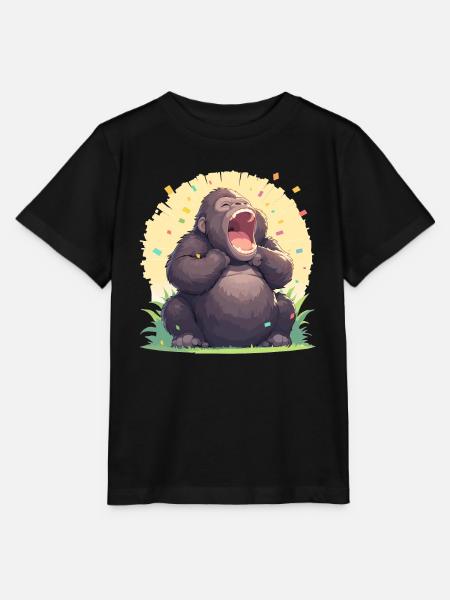 Gorillas Gorilla - Stanley/Stella Kinder T-Shirt MINI CREATOR - Schwarz