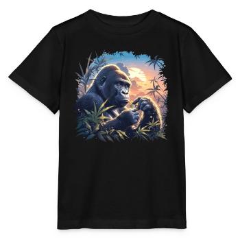 Gorillas Gorilla - Stanley/Stella MINI CREATOR Kids’ T-Shirt - black - Front - Mikhail (115cm)