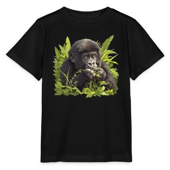 Gorillas Gorilla - Stanley/Stella MINI CREATOR Kids’ T-Shirt - black - Front - Mikhail (115cm)