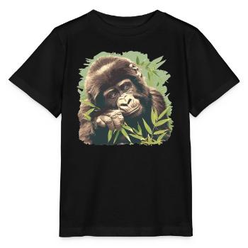 Gorillas Gorilla - Stanley/Stella MINI CREATOR Kids’ T-Shirt - black - Front - Mikhail (115cm)