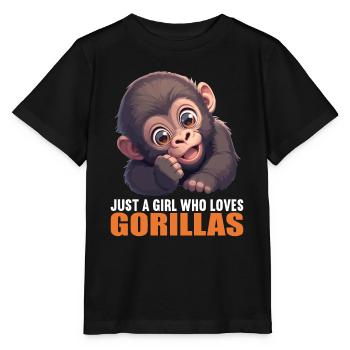 Gorillas Gorilla - Stanley/Stella MINI CREATOR Kids’ T-Shirt - black - Front - Mikhail (115cm)