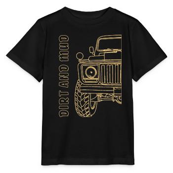 VÉHICULE TOUT-TERRAIN EN TERRE ET BOUE - T-shirt bio MINI CREATOR Stanley/Stella Enfant - noir - Devant - Mikhail (115cm)