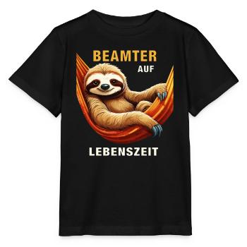 FONCTIONNAIRE PARESSEUX À VIE - T-shirt bio MINI CREATOR Stanley/Stella Enfant - noir - Devant - Mikhail (115cm)