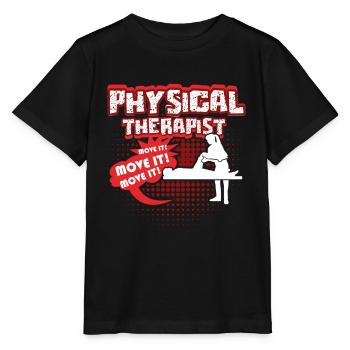 Physical Therapist Move It - Stanley/Stella MINI CREATOR Kids’ T-Shirt - black - Front - Mikhail (115cm)