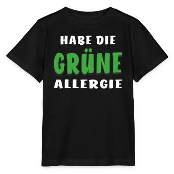 HABE DIE GRÜNE ALLERGIE - Stanley/Stella Kinder T-Shirt MINI CREATOR  - Schwarz - Vorne - Mikhail (115cm)
