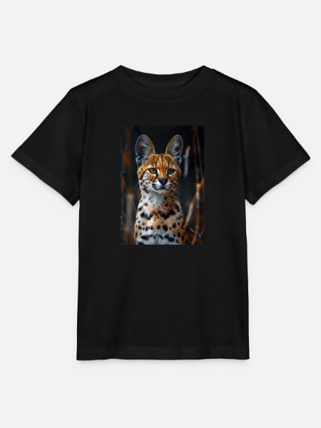 Servale Serval - Stanley/Stella Kinder T-Shirt MINI CREATOR - Schwarz