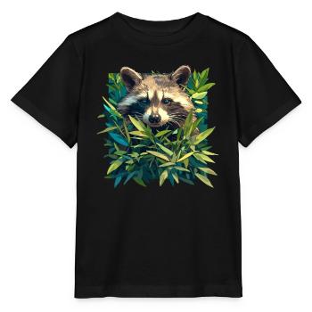 Ratons laveurs Raton laveur - T-shirt bio MINI CREATOR Stanley/Stella Enfant - noir - Devant - Mikhail (115cm)