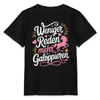 Pferdeliebhaber Pferde Mädchen Reiten Reiterin - Stanley/Stella Kinder T-Shirt MINI CREATOR  - Schwarz - Vorne - Mikhail (115cm)