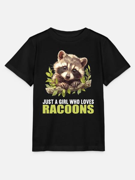 Waschbären Waschbär - Stanley/Stella Kinder T-Shirt MINI CREATOR - Schwarz