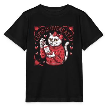 Célibataire Saint-Valentin Amour Cupidon Drôle Dicton - T-shirt bio MINI CREATOR Stanley/Stella Enfant - noir - Devant - Mikhail (115cm)