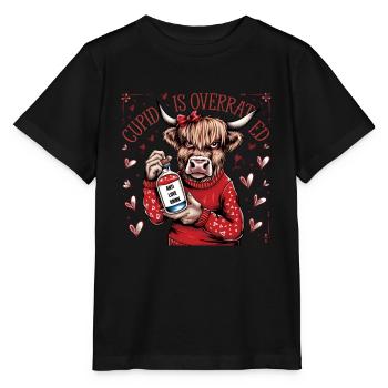 Célibataire Saint-Valentin Amour Cupidon Drôle Dicton - T-shirt bio MINI CREATOR Stanley/Stella Enfant - noir - Devant - Mikhail (115cm)