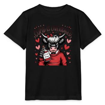 Célibataire Saint-Valentin Amour Cupidon Drôle Dicton - T-shirt bio MINI CREATOR Stanley/Stella Enfant - noir - Devant - Mikhail (115cm)