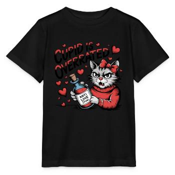 Célibataire Saint-Valentin Amour Cupidon Drôle Dicton - T-shirt bio MINI CREATOR Stanley/Stella Enfant - noir - Devant - Mikhail (115cm)