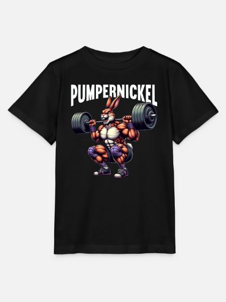 Pumpernickel-Kaninchen Fitnesstrainer Bodybuilder - Stanley/Stella Kinder T-Shirt MINI CREATOR  - Schwarz