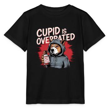 Célibataire Saint-Valentin Amour Cupidon Drôle Dicton - T-shirt bio MINI CREATOR Stanley/Stella Enfant - noir - Devant - Mikhail (115cm)