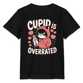 Célibataire Saint-Valentin Amour Cupidon Drôle Dicton - T-shirt bio MINI CREATOR Stanley/Stella Enfant - noir - Devant - Mikhail (115cm)
