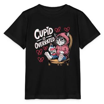 Célibataire Saint-Valentin Amour Cupidon Drôle Dicton - T-shirt bio MINI CREATOR Stanley/Stella Enfant - noir - Devant - Mikhail (115cm)
