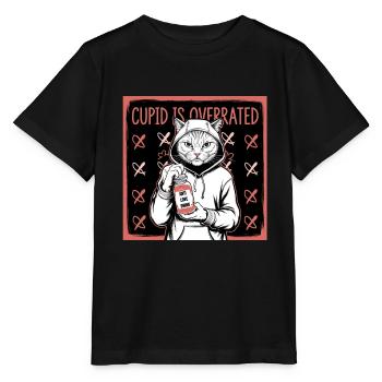 Célibataire Saint-Valentin Amour Cupidon Drôle Dicton - T-shirt bio MINI CREATOR Stanley/Stella Enfant - noir - Devant - Mikhail (115cm)